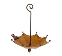 Bird Feeder Hanging Decorative Umbrella Shaped Wild Bird Feeders Tray for Home Yard Garden Metal Iron 23.5cm Diameter 411g Weight