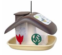 Bird Feeder House Domek Braun/Beige Bird House Nest Box Brood Box Bird Villa Top