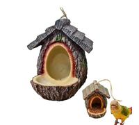 Bird Feeder House - Vintage Treehouse Shape Bird Feeder for Outdoor Garden, Backyard or Patio, Rustic Wooden Birdhouse for Attracting Wild Birds, Gift for Birds Lovers and Nature Enthusiasts