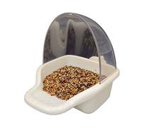 Bird Feeder No Mess Parakeet Food Dispenser Inside Of Cage Splash-Proof Large Opening Hanging Feeder For Cage