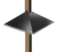 Bird Feeder Pole Squirrel Baffle, Square-Shaped with Sharp Edges, Sturdy PVC Material, Fast Installation, Fits 4 X 4 Poles to Prevent Squirrel Access