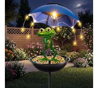 Bird Feeder Solar Powered Frog Post Courtyard Light and Bird Feeder Perfect for Garden and Home The Cute Appearance Of This Light A Of Imagination Joy to Your Space.