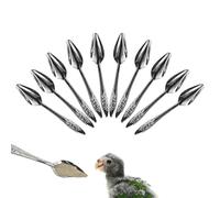 Bird Feeder Spoons, Metal Hand Feeding Spoons, Small Animal Milk Spoon Tool for Medicine Feeding, Baby Birds, Parrots, Pets, Daily Care, Veterinary Use, 10 Pieces