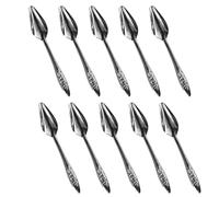 Bird Feeder Spoons - Pack of 10 Metal Feeding Spoons | Compact Medicine Spatulas and Decorative Measuring Spoons for Animal Care, Cocktails, Parrots and Small Birds