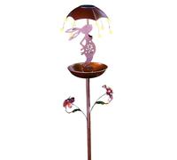 Bird Feeder Stake, Rabbit Shape Decorative, Resin Outdoor Basin with Sturdy Build, Garden Lawn Flower Bed Balcony Accent, Yard Courtyard Park Aviary Supplies for Parrots Budgies Cockatiels