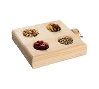 Bird Feeder Toy - Fun Interactive foraging Wooden Natural Games - Interactive Bird Toys,for Cockatiels Outdoor Indoor Patio Inside Window Courtyard Balconies Garden Yard