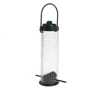 Bird Feeder With Lid Metal Mesh Tube Bird Feeder Wild Bird Tube Feeders Hanging Suet Ball Holder Feeding Tool For Birds Shepherds Hook For Bird Feeders For Outside