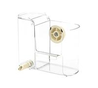 Bird Feeders,250ml 2 In 1 Automatic Clear Large Capacity Bowl,Parakeet Cage Accessories | for Pet Finch Monk Conure Chicken Outdoor Indoor Patio Window Courtyard