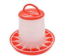 Bird Feeders Chick Feeder and Waterer Set for Baby Chickens Automatic Dispenser for Poultry and Quail Ideal Outdoor Feeding Solution for Turkeys and Other Birds (White, 18cm)