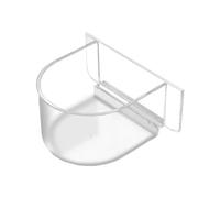 Bird Feeders for Birds Food Bowl Tray for Cage Compatible Cage Feeder Small Animal Diet Tray Sturdy Cage Accessory Easy Clean and (Clear, 10.5x8x5cm)