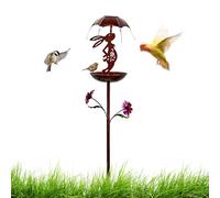 Bird Feeders for Outside - Solar-powered Rabbit Shape Birdfeeder Stakes Light | Bird Feeder Bunny Yard Decoration,for Macaws Parrot Parakeet Budgies Conures Cockatiels Lawns Flower Beds Balconies Yard