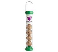 Bird Feeders For Small Birds - Jacobi Jayne® Bird Lovers™ Medium Fat Ball Feeder - Hanging Bird Feeder Holds Up To 6 Suet Balls. Easy Clean Feeder With Quick Release Base, Green