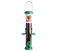 Bird Feeders For Small Birds - Jacobi Jayne® Bird Lovers™ Medium Niger Seed Bird Feeder - Hanging Bird Feeder For Niger Seed - 1 Litre Capacity. Easy Clean Feeder With Quick Release Perches And Base