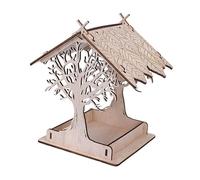 Bird Feeders for Small Birds Small Squirrel Bird Feeders for The Outdoors Wooden Feeder Stand Up and Hanging Birdhouse Feeding Handmade Pagoda Feeder The Window