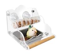 Bird Feeders - Pet Accessories Transparent Anti-Splash | Cockatiel Spill Proof Feeder - for Home Balcony Garden Cockatiels Lovebirds Parakeets Cockatoos