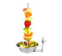 Bird Feeding Dish - Stainless Steel Bîrdcage Feeder with Bowl, Fruit & Vegetable Rack, Keeps Food Clean, Suitable for Long-Tailed Parrots, Cockatiels, Lovebirds, Budgerigars &Conures, 10x8x13cm