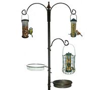 Bird Feeding Station - Bird Feeding Station - Traditional Design - 3 Brackets Included - Water Dish Provided - Mesh Dish Provided