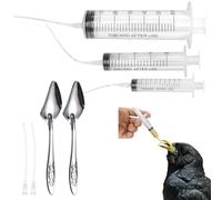 Bird Feeding Syringe Set,3PCS Baby Bird Syringe Feeders with Parrot Feeding Tube and Spoon,Measuring Syringes Tools for Small Animals Kittens Puppies Scientific Industrial Labs