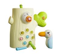 Bird Feeding Toy, Magnetic Bird Feeder Toy, Magnetic Woodpecker Worm Catching Game,Learning Toys for Toddlers 2-4 Years, Fine Motor Skills Toys for 2 Year Old Girls and Boys (White)