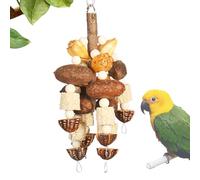 Bird Feeding Toys for Parakeets - Play Interactive Play Gym Gym, Cockatiels, Conures | Crushable Wooden Beak Toys, Hanging Swings, Bells, Rope Ladder, Di