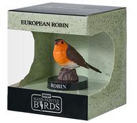 Bird Figurine Hand-Painted Red Brown Resin Robin 4cm Miniature Collectible Small
