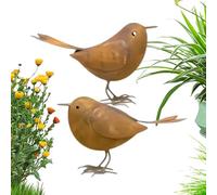 Bird Figurines | Weatherproof Rustic - Mini Animal Figurines Garden Decor - for Bedroom Entryway Office Outdoor Farmhouse Patio Pathway Birthday