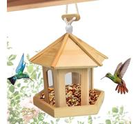 Bird Files Outdoors - Hard-Proof Food Box, Hexagonal Food Bowl | Practical Balcony Garden Decoration, Weather Range Feeder For Canary Islands And Es