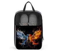 Bird Fire And Water Shoe Bag Shoe Bags for Travel Waterproof Shoe Bag Shoes Storage Organizer with Zipper & Handle Sneaker Bag Shoe Pouch Golf Shoe Bag Soccer Cleat Bag, style, One Size, Shoe Bags for
