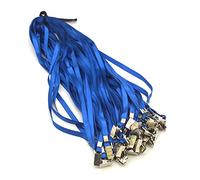 Bird Fiy® 50 Pcs Nylon Cord Lanyard 36-inch Deluxe Neck Lanyard (blue)