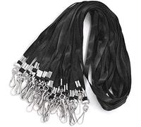 Bird Fiy Badge Lanyards for ID Name Badge Holder/Name Tags (50Pcs, Black)