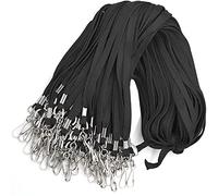 Bird Fiy® Black 32" Flat Lanyards with Swivel Hook Attachment (Black)