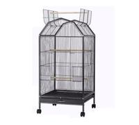 Bird Flight Cage For Canary Parakeet 40 Inch Wrought Iron Bird Cage With With Play Open Top And Rolling Stand For Parrots Cockatiels Sun Parakeets