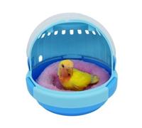 Bird Flight Cage For Canary Parakeet Bird Carrier Cage With Handle Portable Parrot Lightweight Pets Travel Suitcase Transparent(Blue)