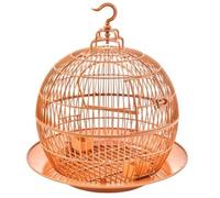 Bird Flight Cage For Canary Parakeet Plastic Birdcages Bird Flight Cage Portable Birdcage Simple Retro Round House Carrier