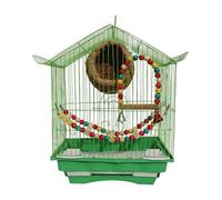 Bird Flight Cage For Canary Parakeet Sturdy Birdcages Retro Wrought Iron Birdcage With Rolling Stand Durable Bird House Carrier For Medium Birds