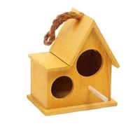 Bird Flight Cage For Canary Parakeet Wood Birdcages Durable Bird Cage Portable Vintage House Carrier Outdoor Carriers Home Indoor(Yellow)