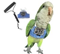 Bird Flight Harness Vest, Parrot Flight Suit with Leash, Bird Flying Clothes with Rope and Handle for Outdoor Activities (with Leash,Hahn's Macaw)