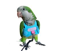 Bird Flight Harness Vest, Parrot Flight Suit with Leash for Parakeets Cockatiels Conures Budgies, Bird Flying Clothes with Rope and Handle for Outdoor Activities Training, Anti Bite (M)