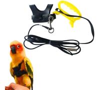 Bird Flight Harness Vest, Parrot Flight Suit with Leash for Parakeets Cockatiels Conures Budgies, Bird Flying Clothes with Rope and Handle for Outdoor Activities Training, Anti Bite (S)