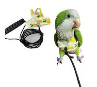 Bird Flight Harness Vest, Parrot Suit with Leash for Cockatiels Conures Budgies, Flying Clothes Rope and Handle Outdoor Activities Training