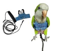 Bird Flight Harness Vest, Parrot Suit with Leash for Cockatiels Conures Budgies Lovebirds African Grey, Flying Clothes Rope and Handle Outdoor Activities Training (Medium)