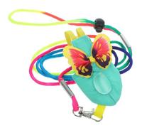 Bird Flight Suit with Cute Bowknot - Washable Bird Diaper Clothes & Harness for Parakeet Cockatiel Conure, Waterproof Reusable Pet Outfit for Travel & Home(L)