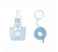 Bird Flight Suits Adjustable Parrot Vest Suit Escape-Proof Parrot Outdoor Leashes Bird Harness Snap-Closure Traction Rope Training(S,Blue)