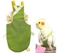 Bird Flight Suits and Diapers - Parrot Flight Suits for Monk Parakeet Parakeets, Cockatiels - Comfortable Parrot Clothes(Yellow,XL)(Green C,Small)