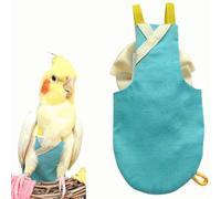 Bird Flight Suits and Diapers - Parrot Flight Suits for Monk Parakeet Parakeets, Cockatiels - Comfortable Parrot Clothes(Yellow,XL)(Blue,X-Large)