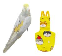 Bird Flight Suits Diapers for Monk Parakeets, Conures, Lovebirds, Cockatiels Flight Suits, Parrot Clothes, Bird Training Nappy Suit Liners Clothes (Small,Yellow-B)