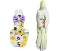 Bird Flight Suits Diapers for Monk Parakeets, Conures, Lovebirds, Cockatiels Flight Suits, Parrot Clothes, Bird Training Nappy Suit Liners Clothes (Medium,Yellow-A)