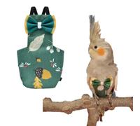 Bird Flight Suits Diapers for Monk Parakeets, Conures, Lovebirds, Cockatiels Flight Suits, Parrot Clothes, Bird Training Nappy Suit Liners Clothes (X-Small,Deep Green)