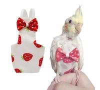 Bird Flight Suits Diapers for Monk Parakeets, Conures, Lovebirds, Cockatiels Flight Suits, Parrot Clothes, Bird Training Nappy Suit Liners Clothes (Small,Red)