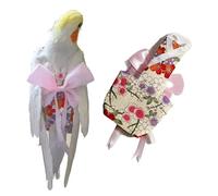 Bird Flight Suits Diapers, Parrot Diapers for Monk Parakeets, Cockatiels, Parrot Clothes Costume, Bird Training Nappy Suit Liners Clothes (Large,Pink)